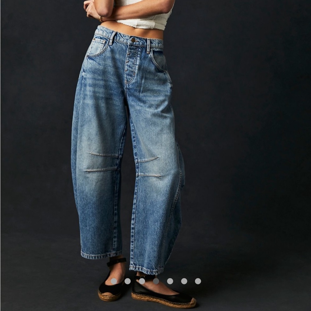 Free People Barrel Jeans